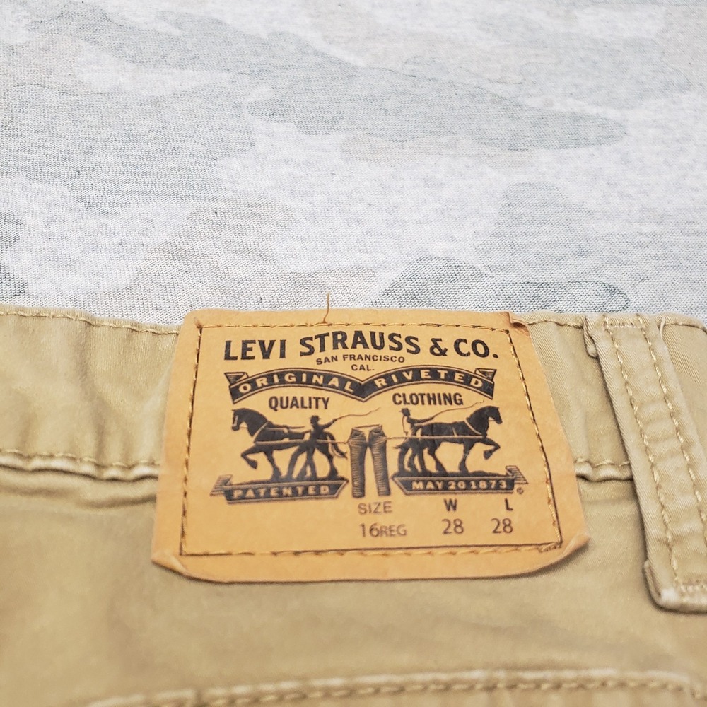 Levi's 511 Pants Youth 28x38 Tan Slim Fit Pockets - Picture 10 of 11